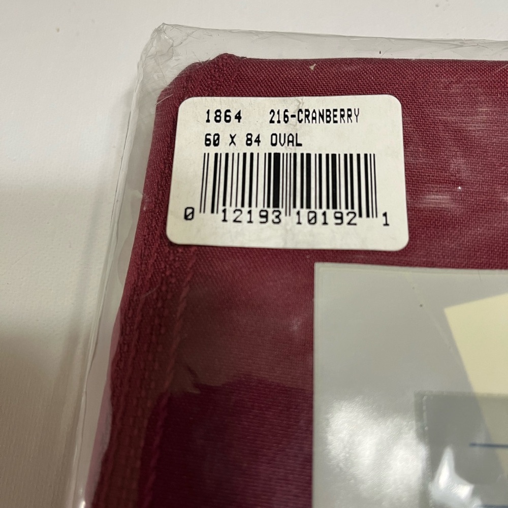 Home Collection New Cranberry Stain-Resistant Tablecloth - Picture 4 of 6